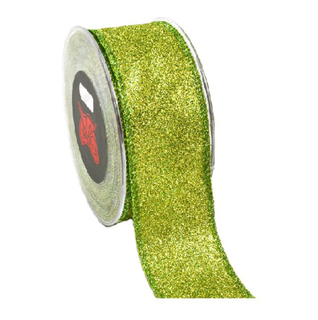 Ribbon 9mt, 43mm Metallic Sheen Lime *ETA Nov image 0